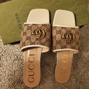 Gucci Women's GG Supreme Quilted Slide Sandals
